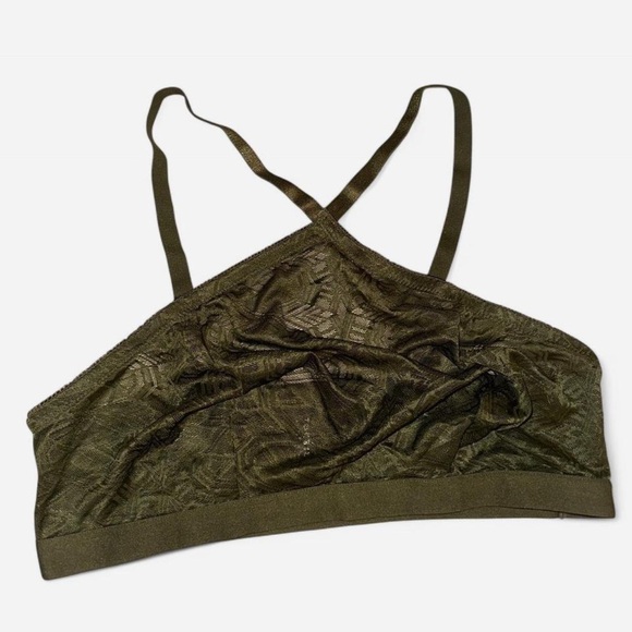 Torrid Olive Green Halter Top Bralette Women’s Plus 1X - Picture 2 of 4
